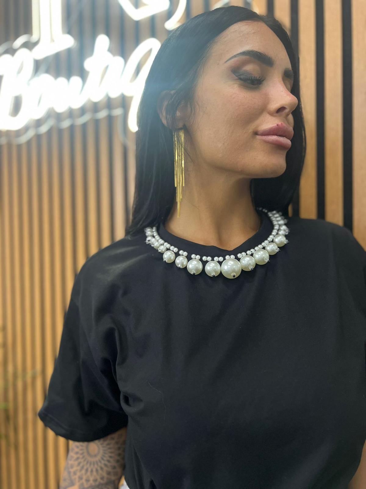 MAGLIA CON PERLE