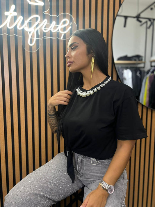 MAGLIA CON PERLE