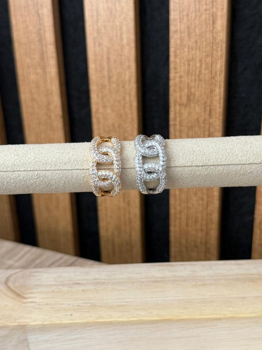 ANELLO CATENA STRASS