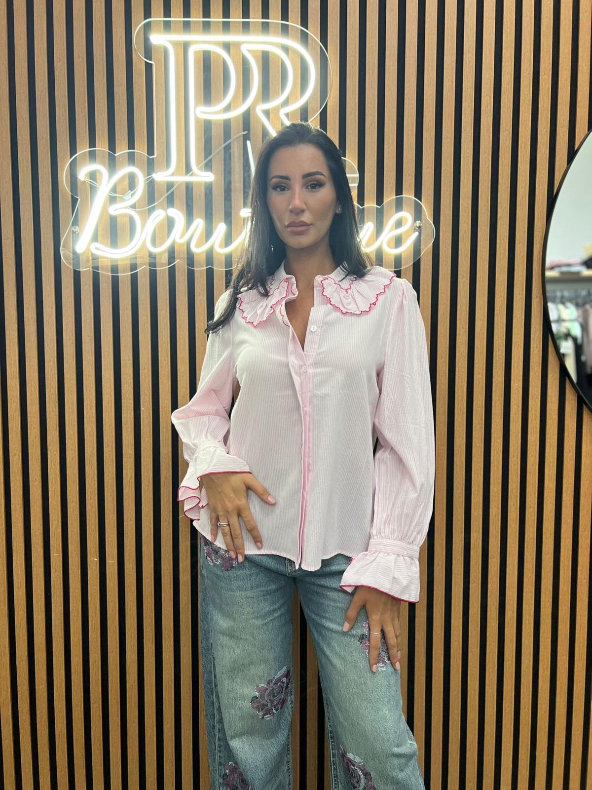 CAMICIA A COLLO LARGO