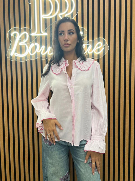 CAMICIA A COLLO LARGO
