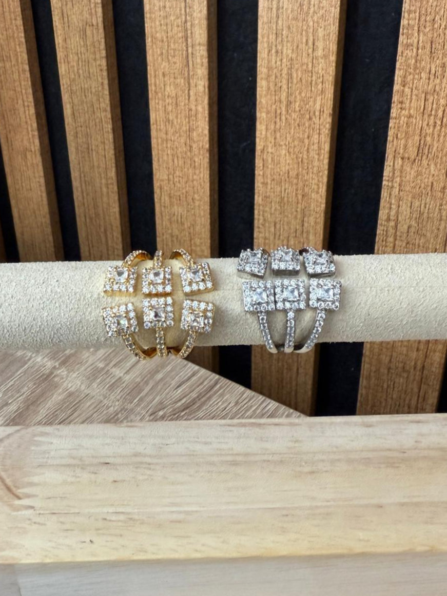 ANELLO TRIS STRASS
