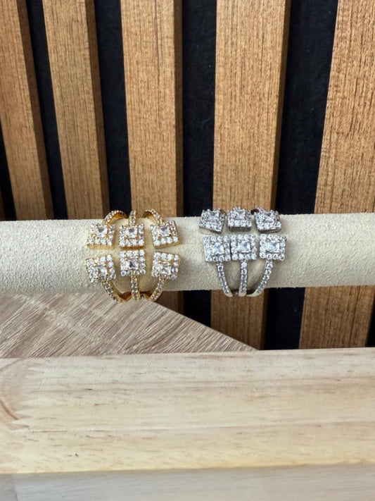 ANELLO TRIS STRASS
