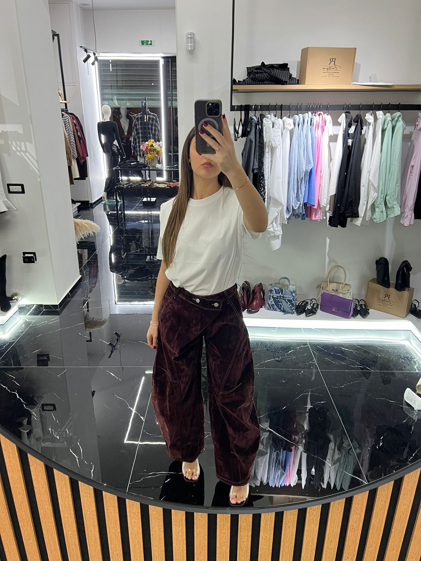 JEANS BALLON BORDEAUX