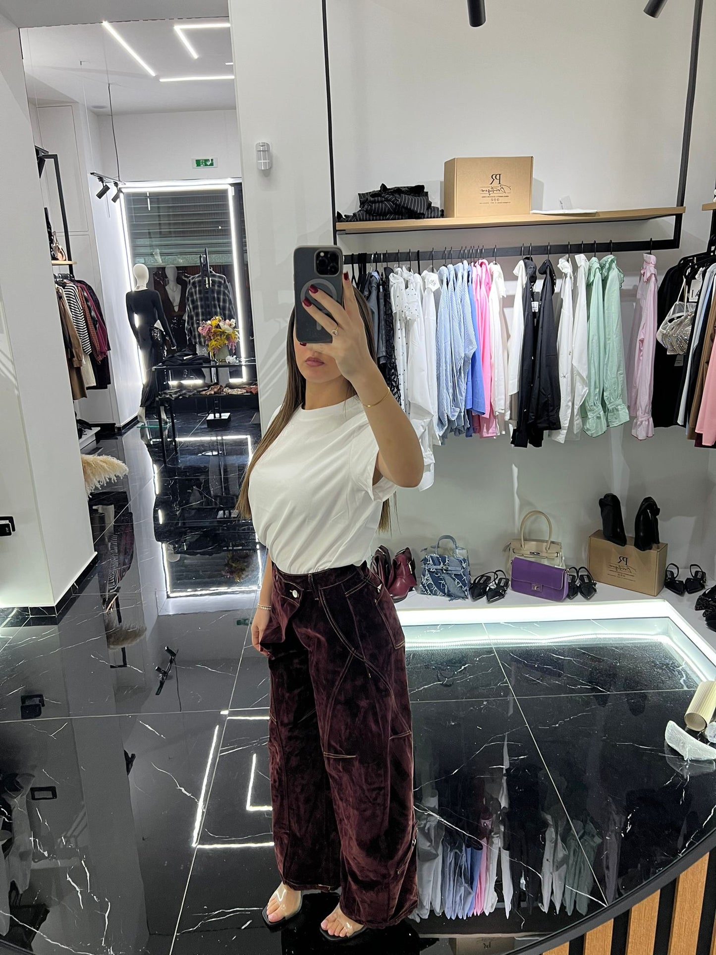 JEANS BALLON BORDEAUX